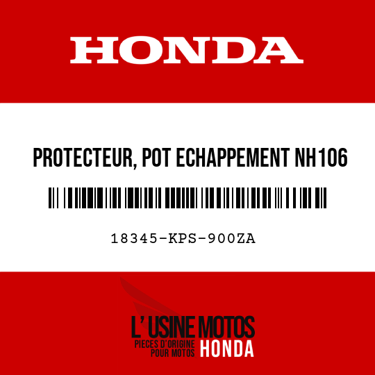 image de 18345-KPS-900ZA PROTECTEUR, POT ECHAPPEMENT NH106 