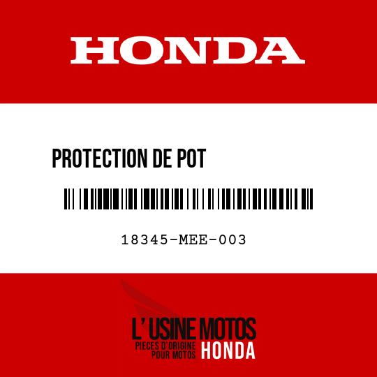 image de 18345-MEE-003 PROTECTION DE POT             D'ECHAPPEMENT