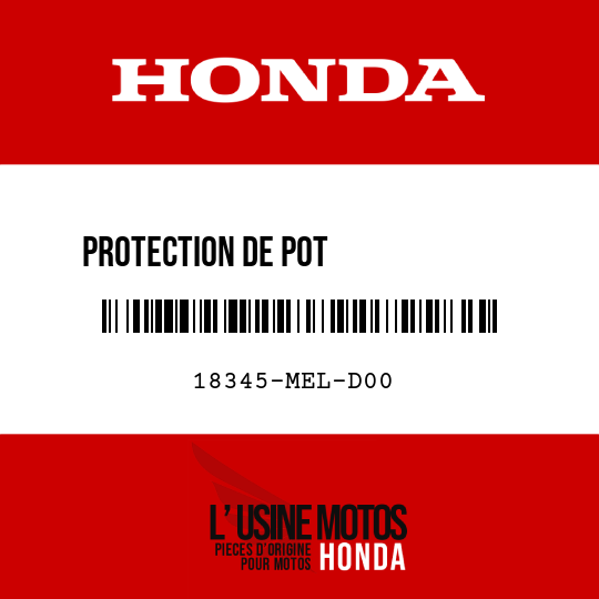 image de 18345-MEL-D00 PROTECTION DE POT             D'ECHAPPEMENT