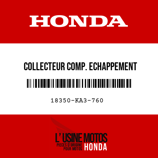 image de 18350-KA3-760 COLLECTEUR COMP. ECHAPPEMENT