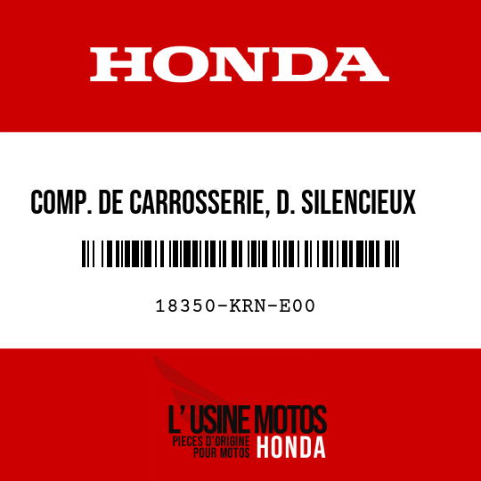 image de 18350-KRN-E00 COMP. DE CARROSSERIE, D. SILENCIEUX