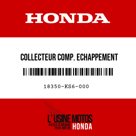 image de 18350-KS6-000 COLLECTEUR COMP. ECHAPPEMENT