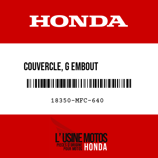image de 18350-MFC-640 COUVERCLE, G EMBOUT          SILENCIEUX