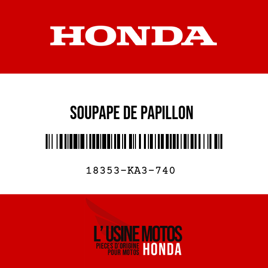 image de 18353-KA3-740 SOUPAPE DE PAPILLON