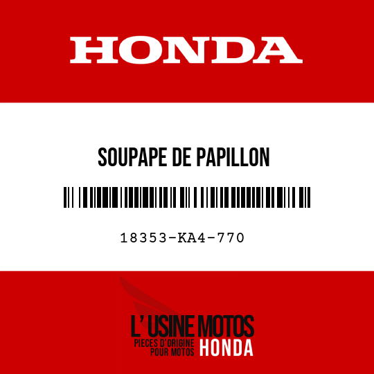 image de 18353-KA4-770 SOUPAPE DE PAPILLON