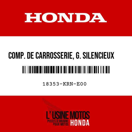 image de 18353-KRN-E00 COMP. DE CARROSSERIE, G. SILENCIEUX