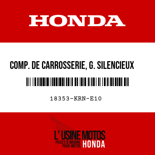 image de 18353-KRN-E10 COMP. DE CARROSSERIE, G. SILENCIEUX