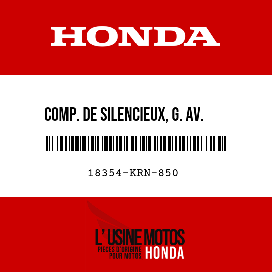 image de 18354-KRN-850 COMP. DE SILENCIEUX, G. AV.