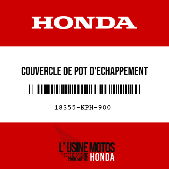 image de 18355-KPH-900 COUVERCLE DE POT D'ECHAPPEMENT