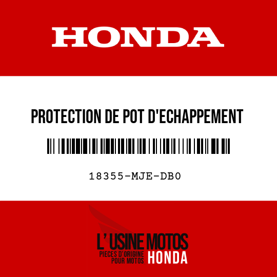 image de 18355-MJE-DB0 PROTECTION DE POT D'ECHAPPEMENT