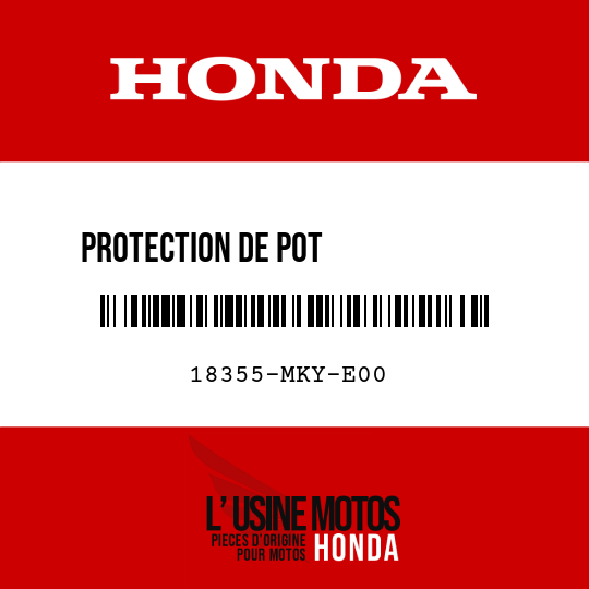 image de 18355-MKY-E00 PROTECTION DE POT             D'ECHAPPEMENT