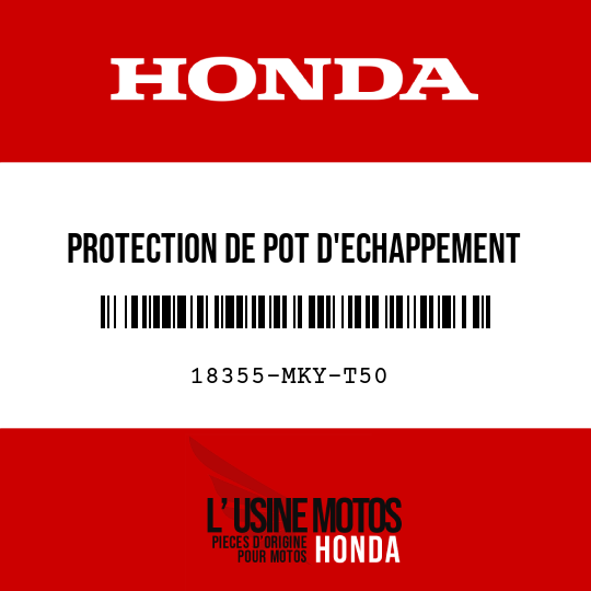 image de 18355-MKY-T50 PROTECTION DE POT D'ECHAPPEMENT