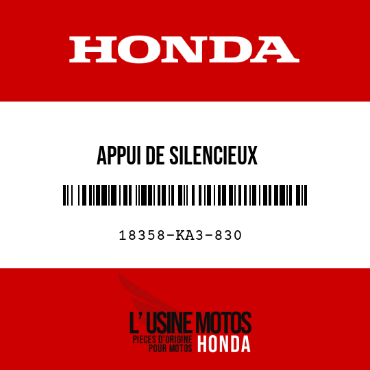 image de 18358-KA3-830 APPUI DE SILENCIEUX