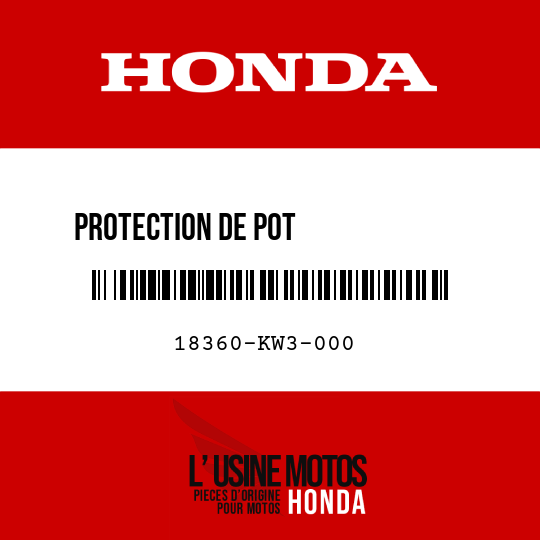 image de 18360-KW3-000 PROTECTION DE POT             D'ECHAPPEMENT