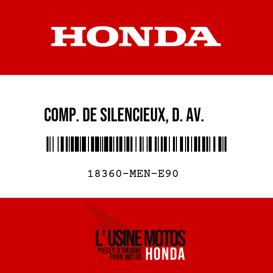 image de 18360-MEN-E90 COMP. DE SILENCIEUX, D. AV.