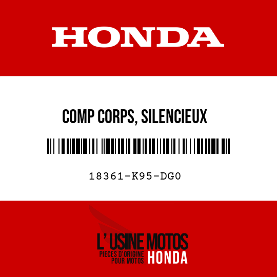 image de 18361-K95-DG0 COMP CORPS, SILENCIEUX