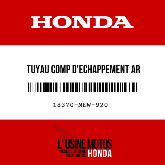 image de 18370-MEW-920 TUYAU COMP D'ECHAPPEMENT AR