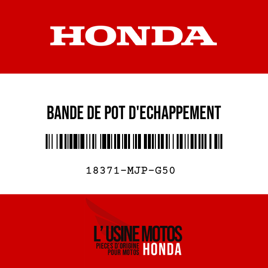 image de 18371-MJP-G50 BANDE DE POT D'ECHAPPEMENT