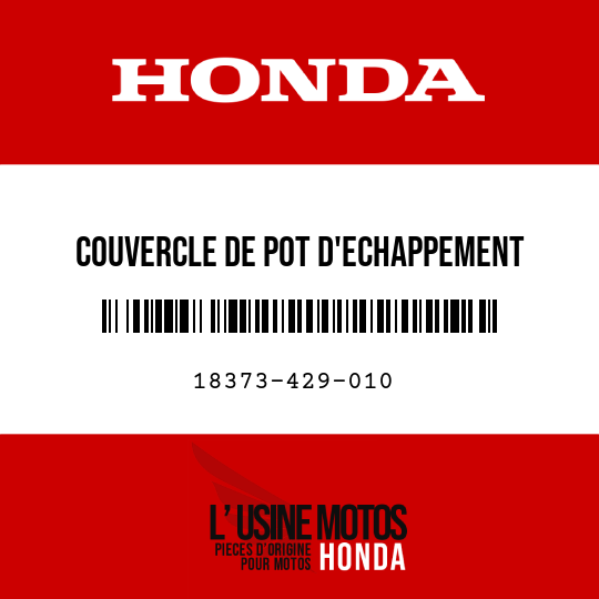 image de 18373-429-010 COUVERCLE DE POT D'ECHAPPEMENT