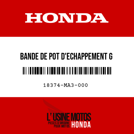 image de 18374-MA3-000 BANDE DE POT D'ECHAPPEMENT G