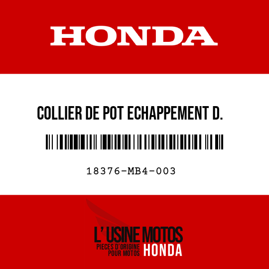 image de 18376-MB4-003 COLLIER DE POT ECHAPPEMENT D.