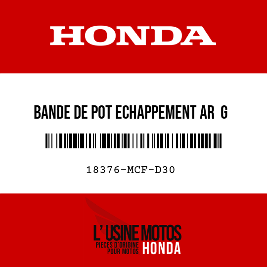 image de 18376-MCF-D30 BANDE DE POT ECHAPPEMENT AR  G