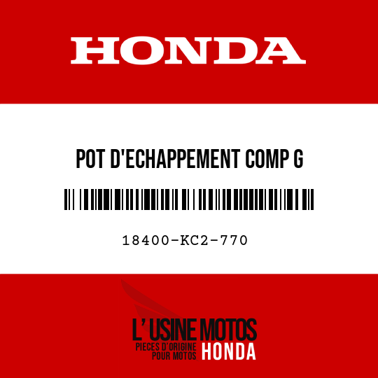 image de 18400-KC2-770 POT D'ECHAPPEMENT COMP G