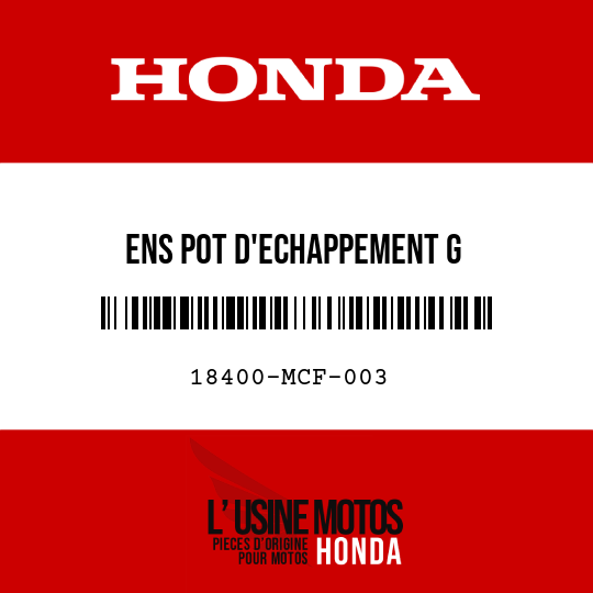 image de 18400-MCF-003 ENS POT D'ECHAPPEMENT G