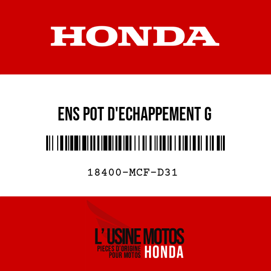 image de 18400-MCF-D31 ENS POT D'ECHAPPEMENT G