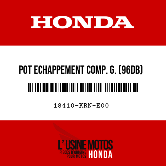 image de 18410-KRN-E00 POT ECHAPPEMENT COMP. G. (96DB)