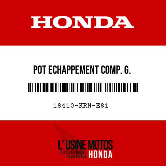 image de 18410-KRN-E81 POT ECHAPPEMENT COMP. G.