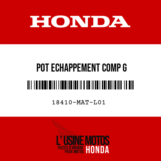 image de 18410-MAT-L01 POT ECHAPPEMENT COMP G