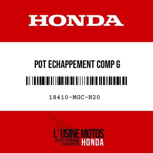 image de 18410-MGC-N20 POT ECHAPPEMENT COMP G