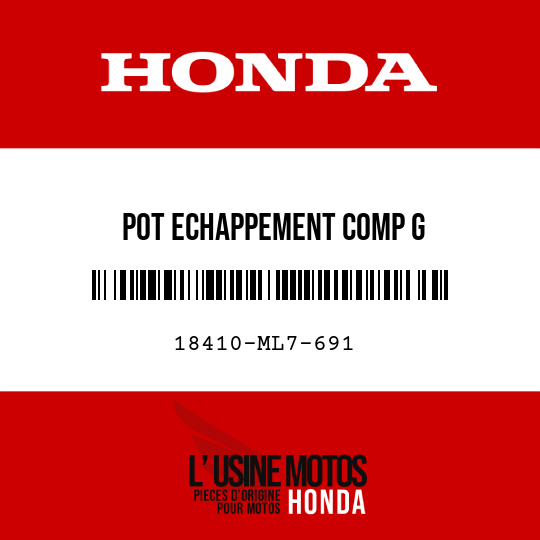 image de 18410-ML7-691 POT ECHAPPEMENT COMP G