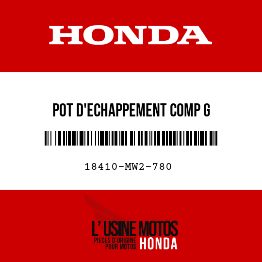 image de 18410-MW2-780 POT D'ECHAPPEMENT COMP G