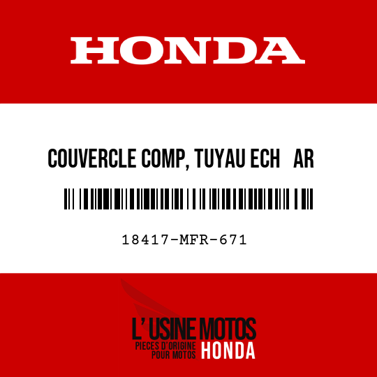image de 18417-MFR-671 COUVERCLE COMP, TUYAU ECH   AR