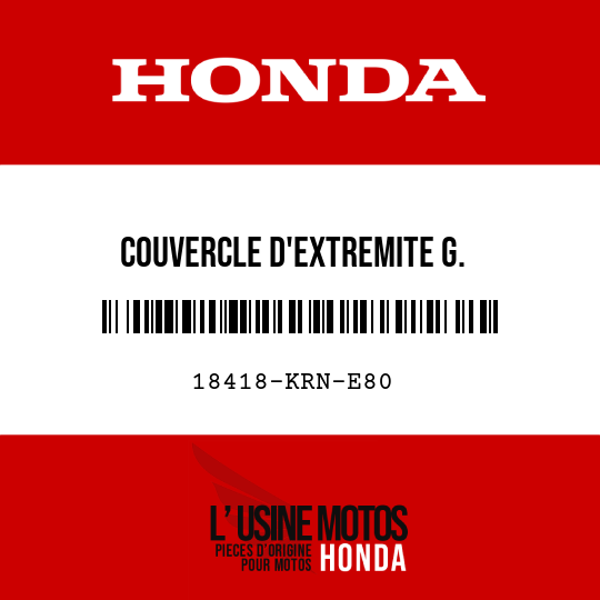 image de 18418-KRN-E80 COUVERCLE D'EXTREMITE G.