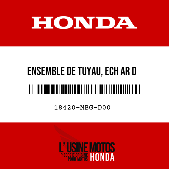 image de 18420-MBG-D00 ENSEMBLE DE TUYAU, ECH AR D
