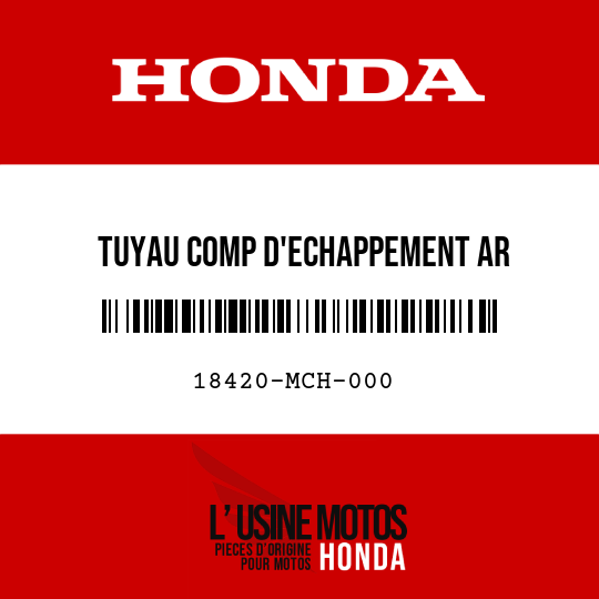 image de 18420-MCH-000 TUYAU COMP D'ECHAPPEMENT AR