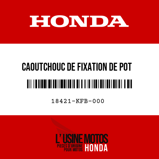 image de 18421-KFB-000 CAOUTCHOUC DE FIXATION DE POT ECHAPPEMENT