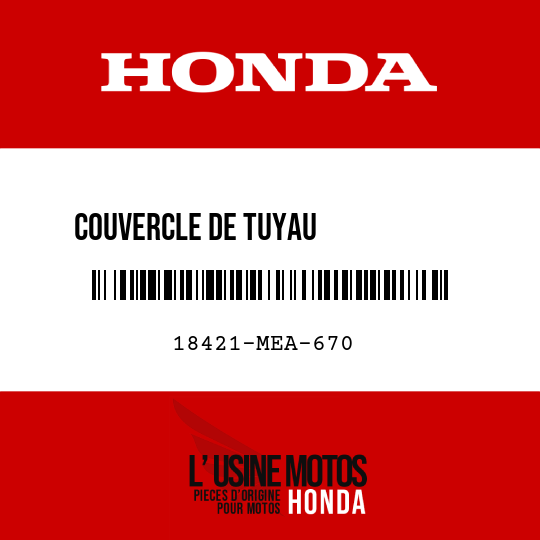 image de 18421-MEA-670 COUVERCLE DE TUYAU            D'ECHAPPEMENT AV