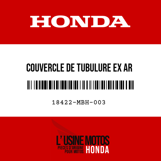 image de 18422-MBH-003 COUVERCLE DE TUBULURE EX AR