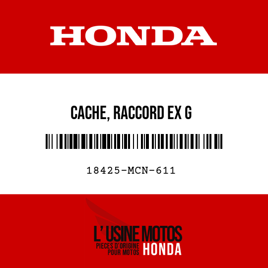image de 18425-MCN-611 CACHE, RACCORD EX G