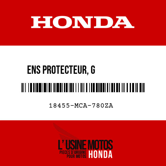 image de 18455-MCA-780ZA ENS PROTECTEUR, G           ECHAPPEMENT NH168M 