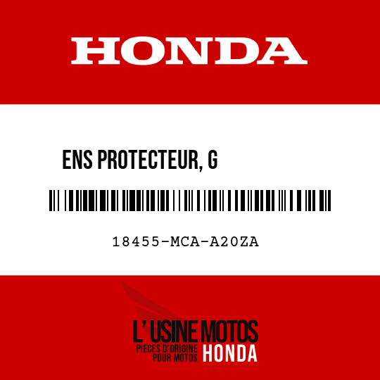 image de 18455-MCA-A20ZA ENS PROTECTEUR, G           ECHAPPEMENT NH168M 