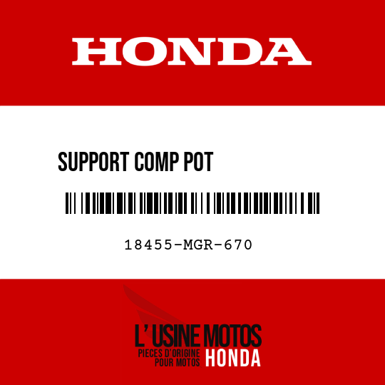 image de 18455-MGR-670 SUPPORT COMP POT             D'ECHAPPEMENT