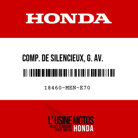 image de 18460-MEN-E70 COMP. DE SILENCIEUX, G. AV.