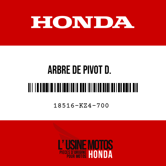 image de 18516-KZ4-700 ARBRE DE PIVOT D.