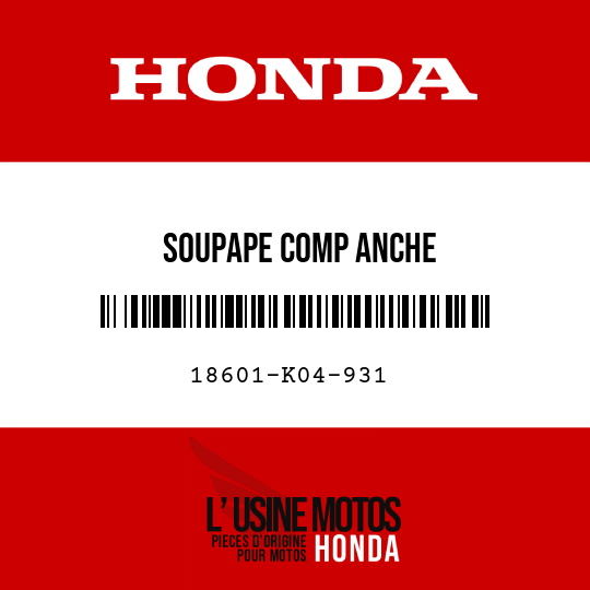 image de 18601-K04-931 SOUPAPE COMP ANCHE
