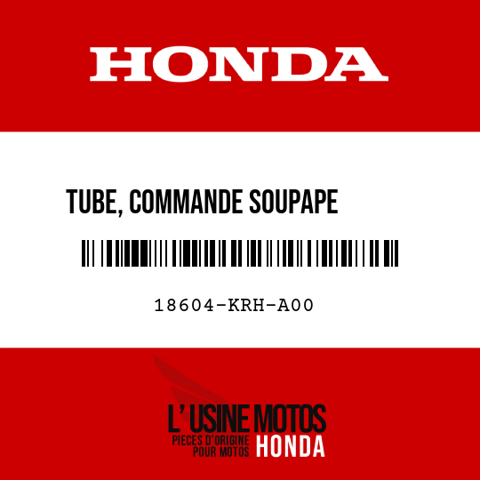 image de 18604-KRH-A00 TUBE, COMMANDE SOUPAPE        ASPIRATION AIR